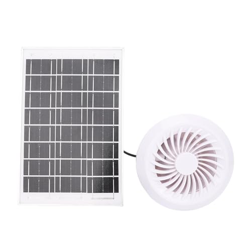 Xiuganpo Solar Ableitungslüfterkit, 6W 2700 U/Min Rundlüfter für Kleine Räume ， Monokristalline Silizium -Solarpanel für Hühnerkoops, Gewächshäuser, Haustierhäuser von Xiuganpo