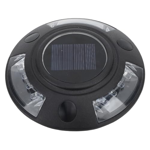 Xiuganpo Solar-Deckleuchten, Solarbetriebene LED-Dockleuchten aus Aluminiumlegierung für Auffahrtwarnung, IP68 Wasserdichte Auffahrtmarkierungsleuchten für Garten, Weg, Hof (weißes Licht) von Xiuganpo