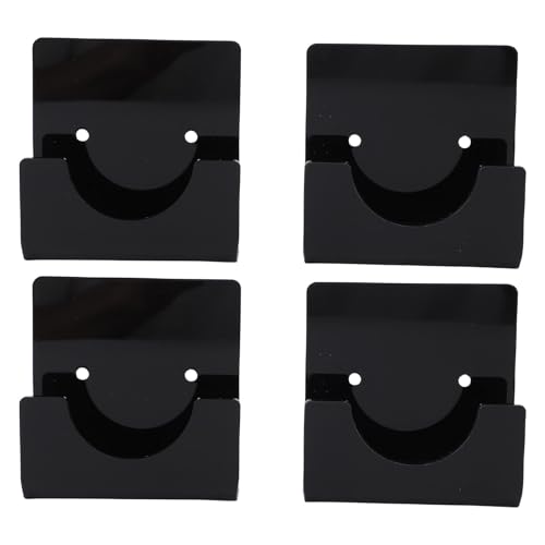 Xiuganpo Spannungsvorhangstangenhalterung, Spritzsichere Klare Acryl -Duschstangenhalter 4PCS Easy Installieren Sie Kompakt für Wand (BLACK) von Xiuganpo