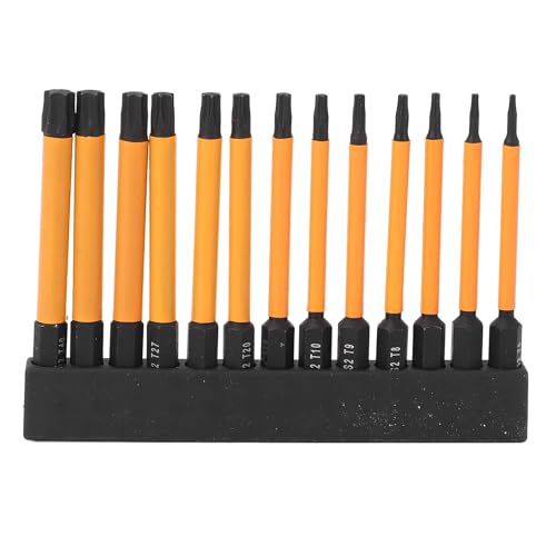 Xiuganpo Sternschraubendreher Bit, 1/4 Hex Shank Sternbits Sichern und Stabil Vielseitige Verwendung S2 Legierungstahl 13pcs 75 Mm für die Möbelbaugruppe von Xiuganpo