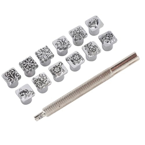 Xiuganpo Tang Dynasty Flower Design 1PC Handle 12pcs Stempelstempel -Punch -Werkzeug, Stempelpunschwerkzeug Kit, Praktisches für Handwerksliebhaber Xiuganpo Tang Dynasty Flower Design 1PC Handle 12pcs Stempelstempel -Punch -Werkzeug, Stempelpunschwerkzeug Kit, Praktisches für Handwerksliebhaber von Xiuganpo