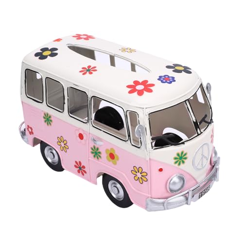 Xiuganpo Tissue -Box -Abdeckung, Vintage Hart, Weit Verbreitete Busform Eisform Tissue Box Halter für Desktop Ornament (PINK) von Xiuganpo