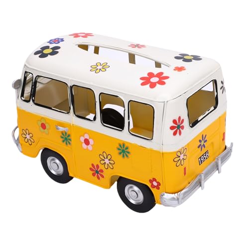 Xiuganpo Tissue -Box -Abdeckung, Vintage Hart, Weit Verbreitete Busform Eisform Tissue Box Halter für Desktop Ornament (Yellow) von Xiuganpo