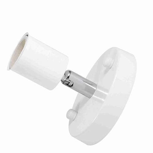 Xiuganpo Wandmontierte Starke Wandlampenlampenbirnenhalter, Glühbirnenbuchse, Dauerhafte 180 ° für Haus- oder Bürobeleuchtung für E27 -Schraubenhellbirnen Rotieren (WHITE) von Xiuganpo
