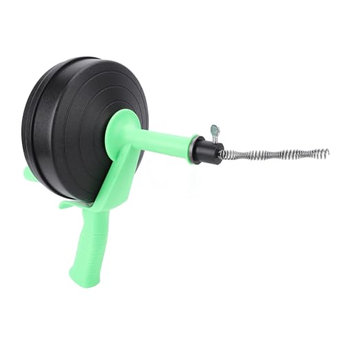 Xiuganpo Waschbecken Unclogger Drain Cleaner, Hohe Härte Vielseitiger Handheld Drain Cleaner Ergonomic Grip Anti Crack für Badezimmer (10 m Frühling) von Xiuganpo