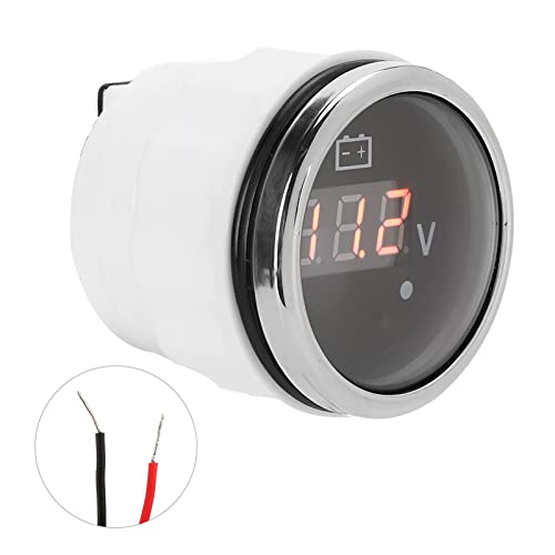 Xiuganpo Wasserdichtes Autometer, 2-Zoll-Spannungsmesser Smart Alarm Universal 8-32V für Boot (BLACK) von Xiuganpo