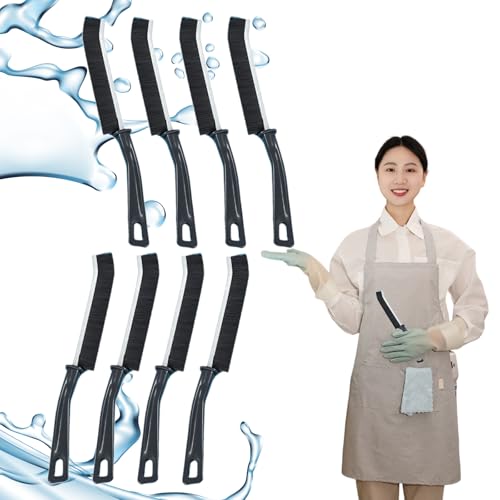 Xiujuers 8 Stück Spaltreinigungsbürste, Hartborsten Eckenreinigungsbürste, Pure Clean Bürste, Fugenbürste Bad, Crevice Cleaning Brush, Fugenreinigungsbürste, Geeignet Bad, Küche, Bodenfliesen von Xiujuers