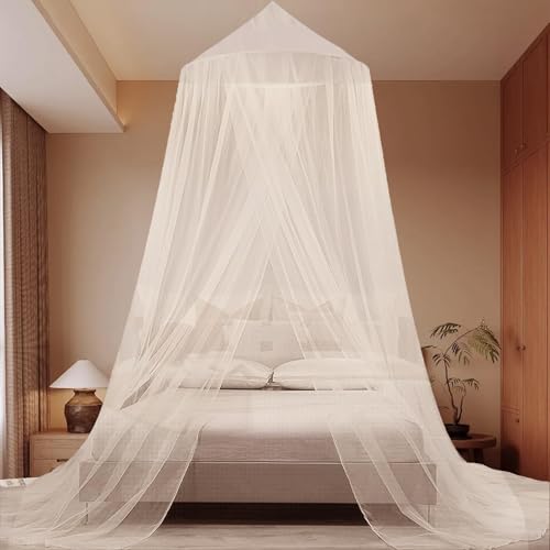 Xiujuers Moskitonetz Bett, 250x1100x60cm Moskitonetz Doppelbett, Feinmaschiges Betthimmel Mückennetz, Fliegennetz Bett, Himmelbett Vorhänge, Hängendes Bett Moskitonetz für Camping, Hause, Babybetten von Xiujuers