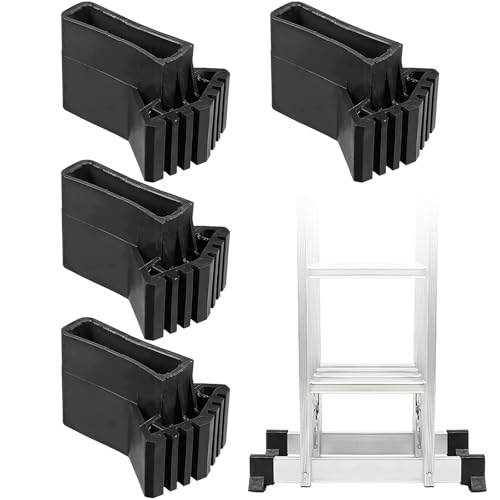 Leiterfüße, Xiuyer 4pcs Rutschfeste Leiterfüße, Leiterfüße Gummipads Set, Leiterfußabdeckung, Schwarz Leiterbeinabdeckungen für Verlängerungsleiter Heimarbeiter auf Der Baustelle von Xiuyer