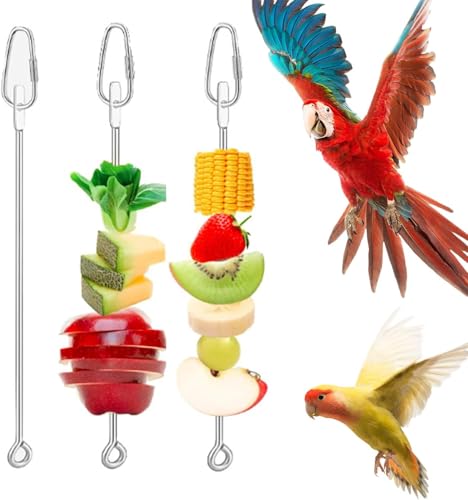 Xiuyong 3 Stück Papageienkäfig Futterregal Edelstahl Papagei Vogel Futter Rack Fütterungsspielzeug Gedrehte Aufhängung Obstclip Gemüsestock Fixierwerkzeug Anti-Kollision Abnehmbar Xiuyong 3 Stück Papageienkäfig Futterregal Edelstahl Papagei Vogel Futter Rack Fütterungsspielzeug Gedrehte Aufhängung Obstclip Gemüsestock Fixierwerkzeug Anti-Kollision Abnehmbar von Xiuyong