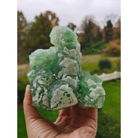 1517G Green Fluorite, Snowflake Green Fluorite von XixiStoneGarden
