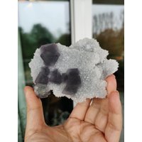 196G Octahedral Purple Fluorite From Zhejiang. Bi-Colored Fluorite von XixiStoneGarden