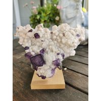 219G Fluorite With Purple Edges Intergrown Quartz From Guizhou, China von XixiStoneGarden