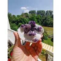 228G Zhejiang Secondary-Growth Octahedral Purple Fluorite von XixiStoneGarden