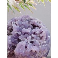 339G Lila Traubenachat Kugel | Raw Druzy Tasche Bergkristall Heilstein Meditationshilfe Wohnkultur Sammler Gem von XixiStoneGarden
