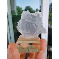 Secondary Growth Blue Fluorite Associated With Druzy Quartz, From The Mǎnǎoshān Mining Area in Hunan, China von XixiStoneGarden