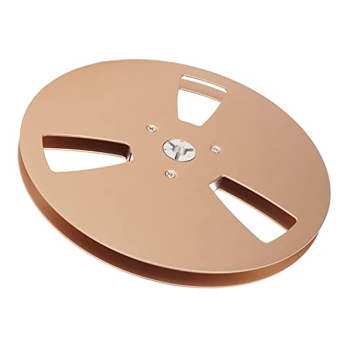 Xixian 1/4 7 Zoll Leeres Bandrollen Aluminiumlegieröffner Leerer Teller, Universell für die Rolle der Rolle zu Rollenband, Geeignet mit Brüllter Windbeständigkeit (Gold) von Xixian