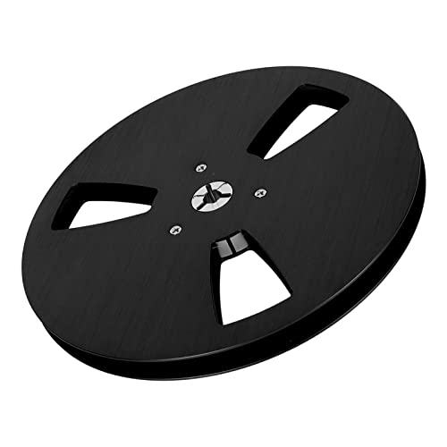 Xixian 1/4 7 Zoll Leeres Bandrollen Aluminiumlegieröffner Leerer Teller, Universell für die Rolle der Rolle zu Rollenband, Geeignet mit Brüllter Windbeständigkeit (Schwarz) von Xixian