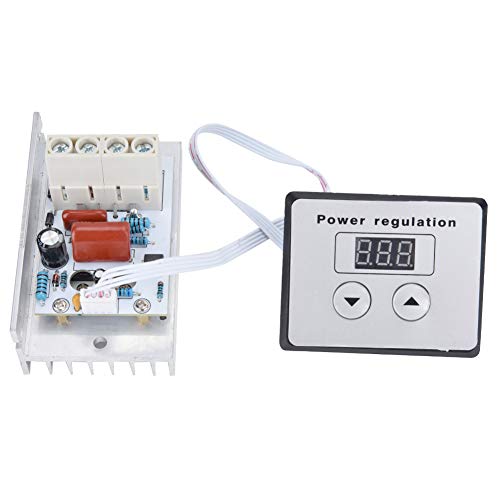 Xixian 10000W SCR-Digitalspannungsregler Geschwindigkeitsregelregeldimmer Thermostat AC 220 V 80A, Großer Kühlkörper, Wellenspannungsabsorbing-Schaltung, 2-Wege-Schaltkräfte mit von Xixian