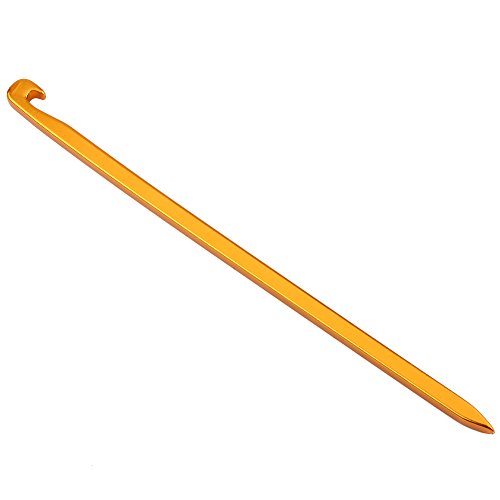 Xixian 10pcs 16 cm Hochleistungs -Aluminium -Camping -Markisen -Baldachin -Zeltsteile mit Quadratischer Form für eine Bessere Traktion, die mit Einem Haken Ausgestattet Ist, Scharfe (Gold) von Xixian