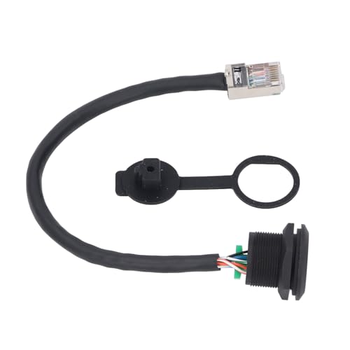 Xixian 8 Pin Weiblicher Stecker Kabel E13 -Gewinde zu RJ45 8 Pin Männlicher Gerader Kopf Unschirmes PVC -Steckerkabel, Robustes Metall RJ45 -Stecker, Panel Mount Aviation Female Head von Xixian