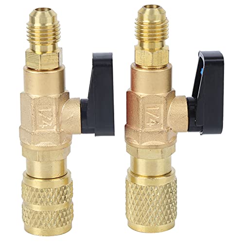 Xixian Kältemittel -Ballventil, Kontroll -Messing -ABS R22 R410A -Adapter für HLK mit SAE -Ladeschlauch, Einfach zu Bedienen, Robust, Professionelle Fertigung, Kompatibel für die Heim- von Xixian