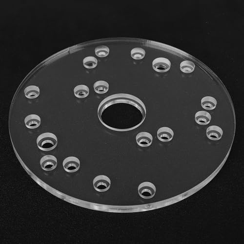Xixian Router -Basisplatte, Acryl mit Zentrierstiftschrauben für Trimmrouter Holzbearbeitungs -Auxiliärwerkzeug, 6,5 Zoll Durchmesser, Geeignet für // -Kabel/ von Xixian