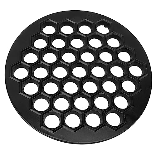 Xixian Russischer Ravioli-Hersteller Dumplings Form Schimmel 37 Löcher Aluminiumlegierung Pelmeni Schimmel Einfach zu Verwendende Robuste Form für Jahrelanges Benutzerfreundliches (Schwarz) von Xixian
