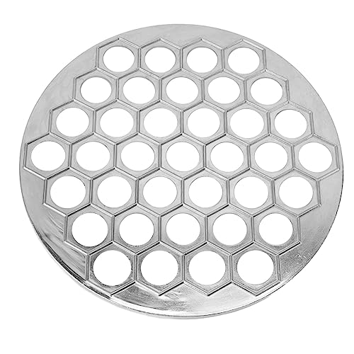 Xixian Russischer Ravioli-Hersteller Dumplings Form Schimmel 37 Löcher Aluminiumlegierung Pelmeni Schimmel Einfach zu Verwendende Robuste Form für Jahrelanges Benutzerfreundliches (Silber) von Xixian