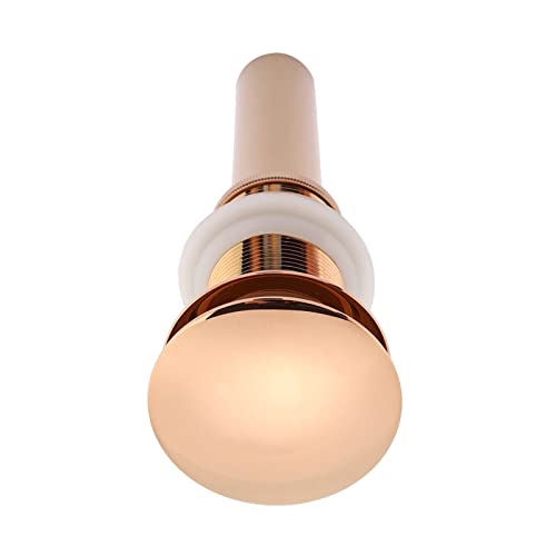 Xixian Smooth Push-Button-Betrieb, Robuste Messingmetallstruktur, G1 1/4 "Messing Badezimmerbecken Waschbecken Pop-up-Abflussbaugruppe für Korrosionswiderstand und (Rosegolden) von Xixian