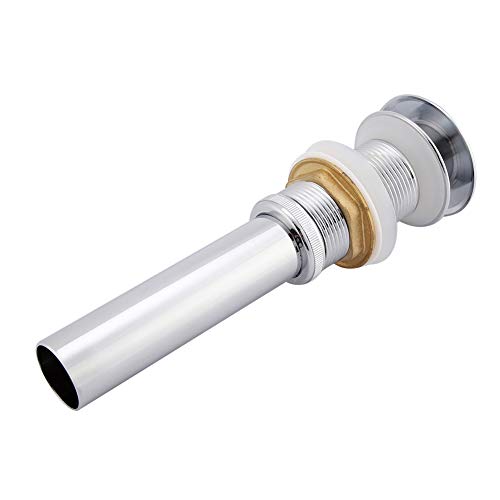 Xixian Smooth Push-Button-Betrieb, Robuste Messingmetallstruktur, G1 1/4 "Messing Badezimmerbecken Waschbecken Pop-up-Abflussbaugruppe für Korrosionswiderstand und (Silber verchromt) von Xixian