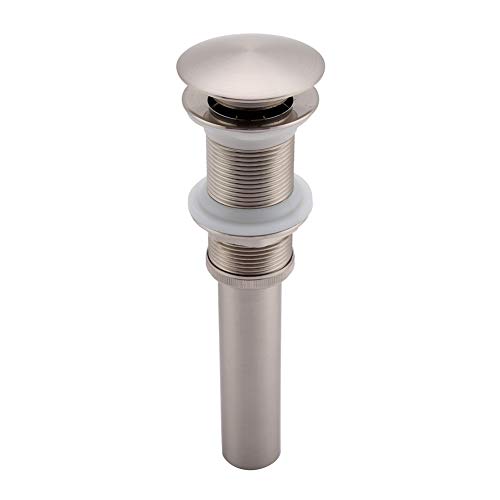 Xixian Smooth Push-Button-Betrieb, Robuste Messingmetallstruktur, G1 1/4 "Messing Badezimmerbecken Waschbecken Pop-up-Abflussbaugruppe für Korrosionswiderstand und (geplante Drahtzeichnung) von Xixian