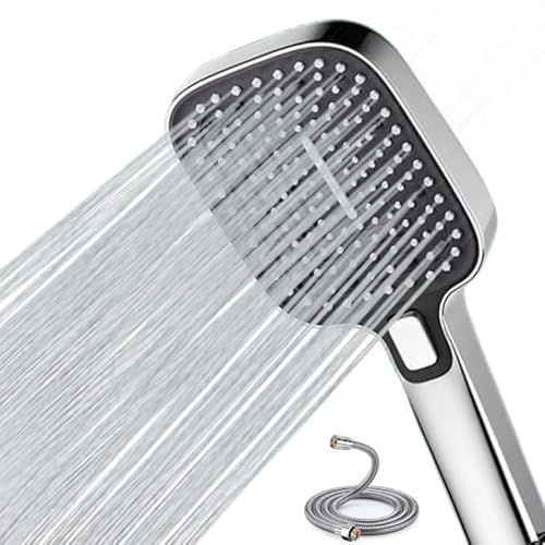 Duschkopf mit Schlauch 1.5M, Duschbrause mit Schlauch, Duschschlauch mit Duschkopf, Hochdruck Handbrause Duschkopf Regendusche mit 3 Strahlarten, Wassersparende von Xixitaihao