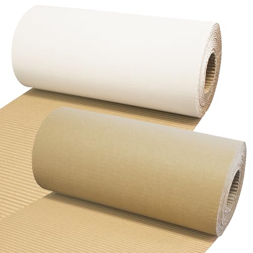 2 Stück Einseitige Wellpappe 30cm x 5m Rolle Wellpappenrolle DIY Karton Wellpappen Geschenkpapier für Geschenkverpackung Versand Heimwerken 2 Farben 2 Stück Einseitige Wellpappe 30cm x 5m Rolle Wellpappenrolle DIY Karton Wellpappen Geschenkpapier für Geschenkverpackung Versand Heimwerken 2 Farben von XiyaxiVici