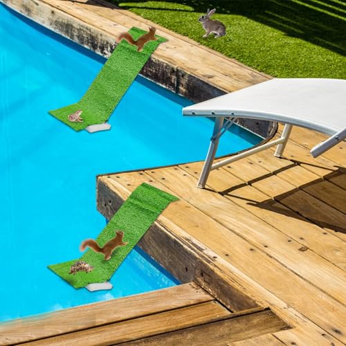 2 Stück Tierrettende Fluchtrampe für Pool Schwimmende Rampe Rettungen Pool Escape Ramp for Animals Schwimmbadzubehör Retten Tiertiere, Frösche Schwimmende Rampe Geräte 41,5x16cm von XiyaxiVici