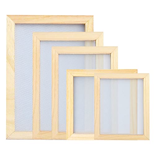 5 Stück Papierherstellung Rahmen Holz DIY Natürlichen Papier Handwerk Papierschöpfrahmen Handwerk Bildschirm Papierherstellung 5 Größen 5 Stück Papierherstellung Rahmen Holz DIY Natürlichen Papier Handwerk Papierschöpfrahmen Handwerk Bildschirm Papierherstellung 5 Größen von XiyaxiVici