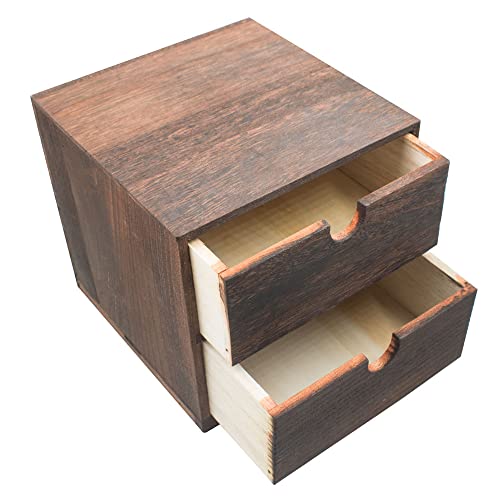 Holz Schreibtisch Organizer mit 2 Schubladen Holz Desktop Aufbewahrungsbox Schubladenbox für Büro Utensilien Ordnungssystem Schreibtisch Schublade Organizer Karbonisierung 18x18x17cm Holz Schreibtisch Organizer mit 2 Schubladen Holz Desktop Aufbewahrungsbox Schubladenbox für Büro Utensilien Ordnungssystem Schreibtisch Schublade Organizer Karbonisierung 18x18x17cm von XiyaxiVici