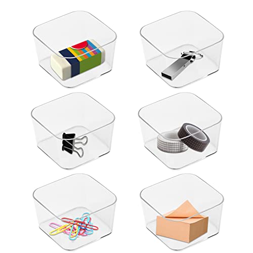 XiyaxiVici 6 Stück Aufbewahrungsbox Plastik Transparent keiner Deckel Kleine Klare Plastikbox Schubladen Organizer Desktop-Aufbewahrungsbox für Büroklammern Bürozubehör 8,5x8,5x5 cm XiyaxiVici 6 Stück Aufbewahrungsbox Plastik Transparent keiner Deckel Kleine Klare Plastikbox Schubladen Organizer Desktop-Aufbewahrungsbox für Büroklammern Bürozubehör 8,5x8,5x5 cm von XiyaxiVici