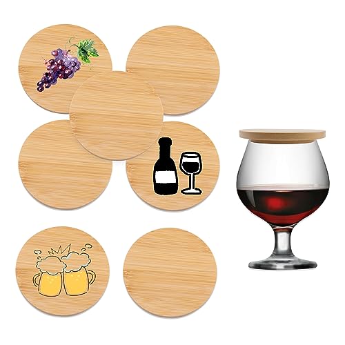 XiyaxiVici 8 Stück Weinglasabdeckungen Holz Trinkglasdeckel 8,1cm Außendurchmesser 6cm Innendurchmesser Dicke 1cm Getränkeabdeckungen DIY Graffiti Machen für Bambus Weinzubehör XiyaxiVici 8 Stück Weinglasabdeckungen Holz Trinkglasdeckel 8,1cm Außendurchmesser 6cm Innendurchmesser Dicke 1cm Getränkeabdeckungen DIY Graffiti Machen für Bambus Weinzubehör von XiyaxiVici