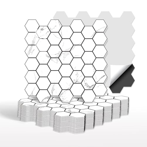 Fliesenaufkleber,30.5x30.5cm Wandfliese Aufkleber,PVC Fliesensticker,Wasserdicht Wandaufkleber, Fliesen Klebefolie Selbstklebend,Bad Wasserdicht Fliesendekor Aufkleber (A,20 Stück) von Xiyocadt