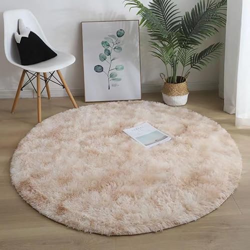 Runder Teppich Flauschige Rutschfeste Badematte Rund oder Bettvorleger Weicher Badteppich Für Wohnzimmer Badezimmer Kinderzimmer Auch Ideal Für Familien Mit Kindern Und Haustieren (Beige-Grau1,160CM) Runder Teppich Flauschige Rutschfeste Badematte Rund oder Bettvorleger Weicher Badteppich Für Wohnzimmer Badezimmer Kinderzimmer Auch Ideal Für Familien Mit Kindern Und Haustieren (Beige-Grau1,160CM) von Xiyocadt
