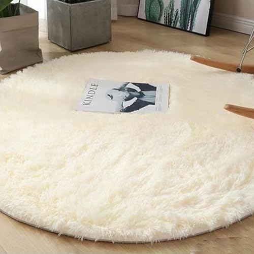 Runder Teppich Flauschige Rutschfeste Badematte Rund oder Bettvorleger Weicher Badteppich Für Wohnzimmer Badezimmer Kinderzimmer Auch Ideal Für Familien Mit Kindern Und Haustieren (Off-White1,180CM) Runder Teppich Flauschige Rutschfeste Badematte Rund oder Bettvorleger Weicher Badteppich Für Wohnzimmer Badezimmer Kinderzimmer Auch Ideal Für Familien Mit Kindern Und Haustieren (Off-White1,180CM) von Xiyocadt