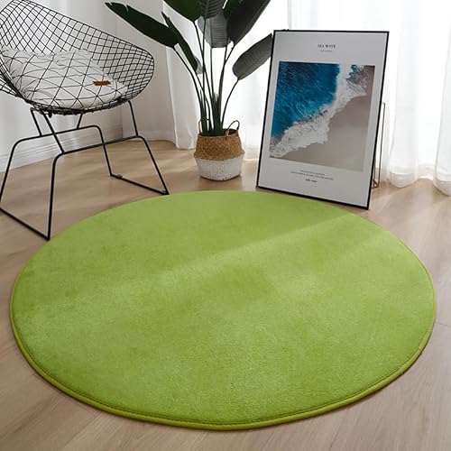 Runder Teppich Flauschige Rutschfeste Badematte Rund oder Bettvorleger Weicher Badteppich Für Wohnzimmer Badezimmer Kinderzimmer Auch Ideal Für Familien Mit Kindern Und Haustieren (Rasen grün,80CM) Runder Teppich Flauschige Rutschfeste Badematte Rund oder Bettvorleger Weicher Badteppich Für Wohnzimmer Badezimmer Kinderzimmer Auch Ideal Für Familien Mit Kindern Und Haustieren (Rasen grün,80CM) von Xiyocadt