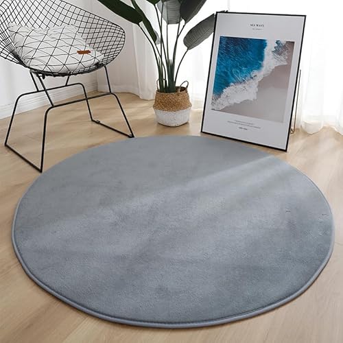 Runder Teppich Flauschige Rutschfeste Badematte Rund oder Bettvorleger Weicher Badteppich Für Wohnzimmer Badezimmer Kinderzimmer Auch Ideal Für Familien Mit Kindern Und Haustieren (Silbergrau,160CM) Runder Teppich Flauschige Rutschfeste Badematte Rund oder Bettvorleger Weicher Badteppich Für Wohnzimmer Badezimmer Kinderzimmer Auch Ideal Für Familien Mit Kindern Und Haustieren (Silbergrau,160CM) von Xiyocadt