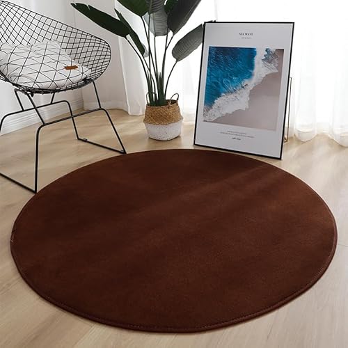 Runder Teppich Flauschige Rutschfeste Badematte Rund oder Bettvorleger Weicher Badteppich Für Wohnzimmer Badezimmer Kinderzimmer Auch Ideal Für Familien Mit Kindern Und Haustieren (Kaffeebraun,40CM) Runder Teppich Flauschige Rutschfeste Badematte Rund oder Bettvorleger Weicher Badteppich Für Wohnzimmer Badezimmer Kinderzimmer Auch Ideal Für Familien Mit Kindern Und Haustieren (Kaffeebraun,40CM) von Xiyocadt