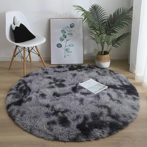 Runder Teppich Flauschige Rutschfeste Badematte Rund oder Bettvorleger Weicher Badteppich Für Wohnzimmer Badezimmer Kinderzimmer Auch Ideal Für Familien Mit Kindern Und Haustieren (Dunkelgrau1,160CM) Runder Teppich Flauschige Rutschfeste Badematte Rund oder Bettvorleger Weicher Badteppich Für Wohnzimmer Badezimmer Kinderzimmer Auch Ideal Für Familien Mit Kindern Und Haustieren (Dunkelgrau1,160CM) von Xiyocadt