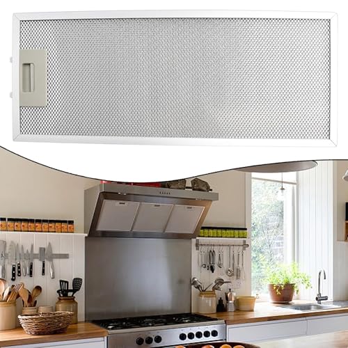Xiyocadt 2 Stück Dunstabzugshaube Filter Metall, 192 x 471 x 9 mm Fettfilter für Dunstabzugshaube, Aluminium Abzugshaube Filter für Küchenabzugshauben von Xiyocadt
