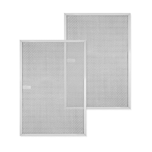 Xiyocadt 2 Stück Dunstabzugshaube Filter Metall, Fettfilter für Dunstabzugshaube, Aluminium Abzugshaube Filter für Küchenabzugshauben (438x298 mm) von Xiyocadt