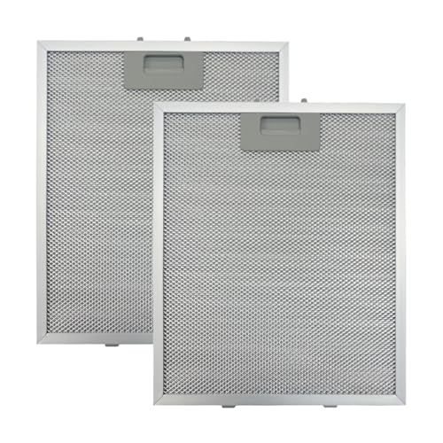 Xiyocadt 2 Stück Metall Dunstabzugshaube Filter, Fettfilter für Dunstabzugshaube, Abzugshaube Filter für Küchenabzugshauben, Kunststoffschnalle (230x260x9 mm) von Xiyocadt
