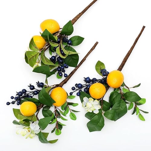 Xiyocadt 3 Stück Künstliche Zitronenzweig, Gelbe Künstliche Zitronen Deko Stiele mit Magnolienblüten und Weidenblättern, Pflanzen Zitronenbaum Künstlich für Tischdekoration Xiyocadt 3 Stück Künstliche Zitronenzweig, Gelbe Künstliche Zitronen Deko Stiele mit Magnolienblüten und Weidenblättern, Pflanzen Zitronenbaum Künstlich für Tischdekoration von Xiyocadt